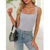 image:imageANRABESS Women Tank Tops Square Neck Sleeveless Summer Slim Fit Shirts Knit Basic Tee Undershirts 2026 Beach Vacation ClothesGrey
