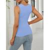 image:imageANRABESS Women Tank Tops Square Neck Sleeveless Summer Slim Fit Shirts Knit Basic Tee Undershirts 2026 Beach Vacation ClothesLight Blue