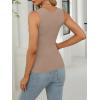 image:imageANRABESS Women Tank Tops Square Neck Sleeveless Summer Slim Fit Shirts Knit Basic Tee Undershirts 2026 Beach Vacation ClothesLight Khaki