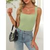 image:imageANRABESS Women Tank Tops Square Neck Sleeveless Summer Slim Fit Shirts Knit Basic Tee Undershirts 2026 Beach Vacation ClothesPea Green