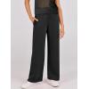 image:imageANRABESS Women Two Piece Outfits Crochet Sheer Knit Sweater Top Wide Leg Pants Lounge Matching Sets Sweatsuit Travel ClothesBlack