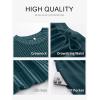 image:imageANRABESS Women Two Piece Outfits Crochet Sheer Knit Sweater Top Wide Leg Pants Lounge Matching Sets Sweatsuit Travel ClothesLake