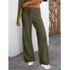 image:imageANRABESS Women Two Piece Outfits Sweater Sets Lounge Waffle Knit Pullover Matching Wide Leg Pants Tracksuit 2025 Fall FashionArmy Green