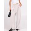 image:imageANRABESS Women Wide Leg Dress Pants 2026 Summer High Waisted Business Casual Work Trousers Dressy Office Palazzo Pants SlacksBeige