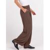 image:imageANRABESS Women Wide Leg Dress Pants 2026 Summer High Waisted Business Casual Work Trousers Dressy Office Palazzo Pants SlacksDeep Brown