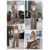 image:imageANRABESS Women Wide Leg Dress Pants 2026 Summer High Waisted Business Casual Work Trousers Dressy Office Palazzo Pants SlacksLight Brown