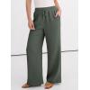 image:imageANRABESS Women Wide Leg Palazzo Pants 2026 Summer Casual Loose Elastic High Waisted Flowy Lounge Beach Trousers Work OutfitsArmy Green