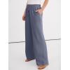 image:imageANRABESS Women Wide Leg Palazzo Pants 2026 Summer Casual Loose Elastic High Waisted Flowy Lounge Beach Trousers Work OutfitsBlue Gray