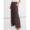 image:imageANRABESS Women Wide Leg Palazzo Pants 2026 Summer Casual Loose Elastic High Waisted Flowy Lounge Beach Trousers Work OutfitsBrown