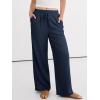 image:imageANRABESS Women Wide Leg Palazzo Pants 2026 Summer Casual Loose Elastic High Waisted Flowy Lounge Beach Trousers Work OutfitsNavy Blue