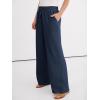 image:imageANRABESS Women Wide Leg Palazzo Pants 2026 Summer Casual Loose Elastic High Waisted Flowy Lounge Beach Trousers Work OutfitsNavy Blue