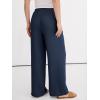 image:imageANRABESS Women Wide Leg Palazzo Pants 2026 Summer Casual Loose Elastic High Waisted Flowy Lounge Beach Trousers Work OutfitsNavy Blue