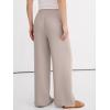 image:imageANRABESS Women Wide Leg Palazzo Pants 2026 Summer Casual Loose Elastic High Waisted Flowy Lounge Beach Trousers Work OutfitsParchment