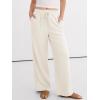 image:imageANRABESS Women Wide Leg Palazzo Pants 2026 Summer Casual Loose Elastic High Waisted Flowy Lounge Beach Trousers Work OutfitsWhite Cream