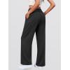 image:imageANRABESS Women Wide Leg Pants Stretchy Work Dress Pants Waffle Knit Business Casual Pull on Palazzo Slacks Trousers OutfitsBlack