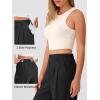 image:imageANRABESS Women Wide Leg Pants Stretchy Work Dress Pants Waffle Knit Business Casual Pull on Palazzo Slacks Trousers OutfitsBlack