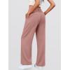 image:imageANRABESS Women Wide Leg Pants Stretchy Work Dress Pants Waffle Knit Business Casual Pull on Palazzo Slacks Trousers OutfitsPink