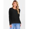 image:imageANRABESS Womens 100 Wool Sweaters Crewneck Long Sleeve Work Business Casual Basic Sweater Tops 2026 Fall OutfitsBlack