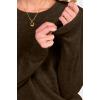 image:imageANRABESS Womens 100 Wool Sweaters Crewneck Long Sleeve Work Business Casual Basic Sweater Tops 2026 Fall OutfitsBrown