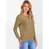 image:imageANRABESS Womens 100 Wool Sweaters Crewneck Long Sleeve Work Business Casual Basic Sweater Tops 2026 Fall OutfitsTan
