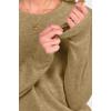 image:imageANRABESS Womens 100 Wool Sweaters Crewneck Long Sleeve Work Business Casual Basic Sweater Tops 2026 Fall OutfitsTan