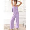 image:imageANRABESS Womens 2 Piece Outfits Linen Pants Jumpsuit Matching Lounge Set Casual Summer Beach Vacation Trendy ClothesPurple