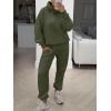 image:imageANRABESS Womens 2 Piece Outfits Lounge Hoodie Oversized Sweatshirt Jogger Sweatpants Y2K Tracksuit Sweatsuit Set Fall ClothesArmy Green