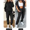image:imageANRABESS Womens 2 Piece Outfits Lounge Hoodie Oversized Sweatshirt Jogger Sweatpants Y2K Tracksuit Sweatsuit Set Fall ClothesBlack