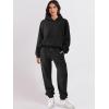 image:imageANRABESS Womens 2 Piece Outfits Lounge Hoodie Oversized Sweatshirt Jogger Sweatpants Y2K Tracksuit Sweatsuit Set Fall ClothesBlack