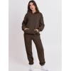 image:imageANRABESS Womens 2 Piece Outfits Lounge Hoodie Oversized Sweatshirt Jogger Sweatpants Y2K Tracksuit Sweatsuit Set Fall ClothesBrown