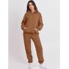 image:imageANRABESS Womens 2 Piece Outfits Lounge Hoodie Oversized Sweatshirt Jogger Sweatpants Y2K Tracksuit Sweatsuit Set Fall ClothesBurnt Orange Brown