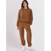 image:imageANRABESS Womens 2 Piece Outfits Lounge Hoodie Oversized Sweatshirt Jogger Sweatpants Y2K Tracksuit Sweatsuit Set Fall ClothesBurnt Orange Brown