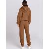 image:imageANRABESS Womens 2 Piece Outfits Lounge Hoodie Oversized Sweatshirt Jogger Sweatpants Y2K Tracksuit Sweatsuit Set Fall ClothesBurnt Orange Brown