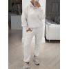 image:imageANRABESS Womens 2 Piece Outfits Lounge Hoodie Oversized Sweatshirt Jogger Sweatpants Y2K Tracksuit Sweatsuit Set Fall ClothesGrey