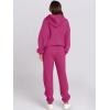 image:imageANRABESS Womens 2 Piece Outfits Lounge Hoodie Oversized Sweatshirt Jogger Sweatpants Y2K Tracksuit Sweatsuit Set Fall ClothesHot Pink