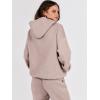 image:imageANRABESS Womens 2 Piece Outfits Lounge Hoodie Oversized Sweatshirt Jogger Sweatpants Y2K Tracksuit Sweatsuit Set Fall ClothesLight Khaki