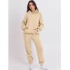 image:imageANRABESS Womens 2 Piece Outfits Lounge Hoodie Oversized Sweatshirt Jogger Sweatpants Y2K Tracksuit Sweatsuit Set Fall ClothesLight Yellow