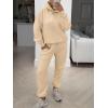 image:imageANRABESS Womens 2 Piece Outfits Lounge Hoodie Oversized Sweatshirt Jogger Sweatpants Y2K Tracksuit Sweatsuit Set Fall ClothesLight Yellow
