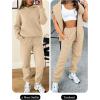 image:imageANRABESS Womens 2 Piece Outfits Lounge Hoodie Oversized Sweatshirt Jogger Sweatpants Y2K Tracksuit Sweatsuit Set Fall ClothesLight Yellow
