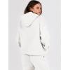 image:imageANRABESS Womens 2 Piece Outfits Lounge Hoodie Oversized Sweatshirt Jogger Sweatpants Y2K Tracksuit Sweatsuit Set Fall ClothesWhite