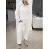 image:imageANRABESS Womens 2 Piece Outfits Lounge Hoodie Oversized Sweatshirt Jogger Sweatpants Y2K Tracksuit Sweatsuit Set Fall ClothesWhite