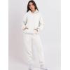 image:imageANRABESS Womens 2 Piece Outfits Lounge Hoodie Oversized Sweatshirt Jogger Sweatpants Y2K Tracksuit Sweatsuit Set Fall ClothesWhite
