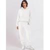 image:imageANRABESS Womens 2 Piece Outfits Lounge Hoodie Oversized Sweatshirt Jogger Sweatpants Y2K Tracksuit Sweatsuit Set Fall ClothesWhite