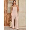 image:imageANRABESS Womens 2 Piece Summer Sets Casual Sleeveless Top and Wide Leg Pants Set Loose Loungewear Vacation Travel OutfitsApricot