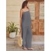 image:imageANRABESS Womens 2 Piece Summer Sets Casual Sleeveless Top and Wide Leg Pants Set Loose Loungewear Vacation Travel OutfitsDark Gray
