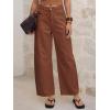 image:imageANRABESS Womens Barrel Jeans Mid Rise Wide Leg Denim Pants Casual Baggy Relaxed Fit Y2K Streetwear Boyfriend Ankle LengthCaramel