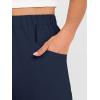 image:imageANRABESS Womens Capri Pants 2026 Summer Casual Elastic High Waisted Lounge Cropped Tapered Ankle Beach Trousers Work Outfits Navy Blue Small