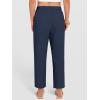 image:imageANRABESS Womens Capri Pants 2026 Summer Casual Elastic High Waisted Lounge Cropped Tapered Ankle Beach Trousers Work Outfits Navy Blue Small
