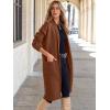 image:imageANRABESS Womens Cardigan Long Sweater Oversized Open Front Knit Coatigan Duster Coat 2025 Trendy Fall Outfits OuterwearCoffee