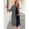 image:imageANRABESS Womens Cardigan Long Sweater Oversized Open Front Knit Coatigan Duster Coat 2025 Trendy Fall Outfits OuterwearDeep Grey